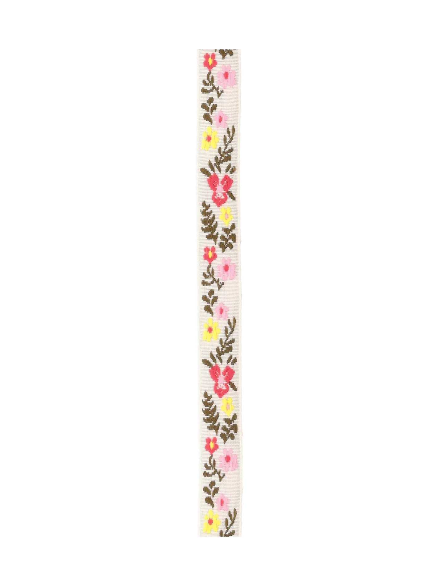 Bånd med broderede blomster