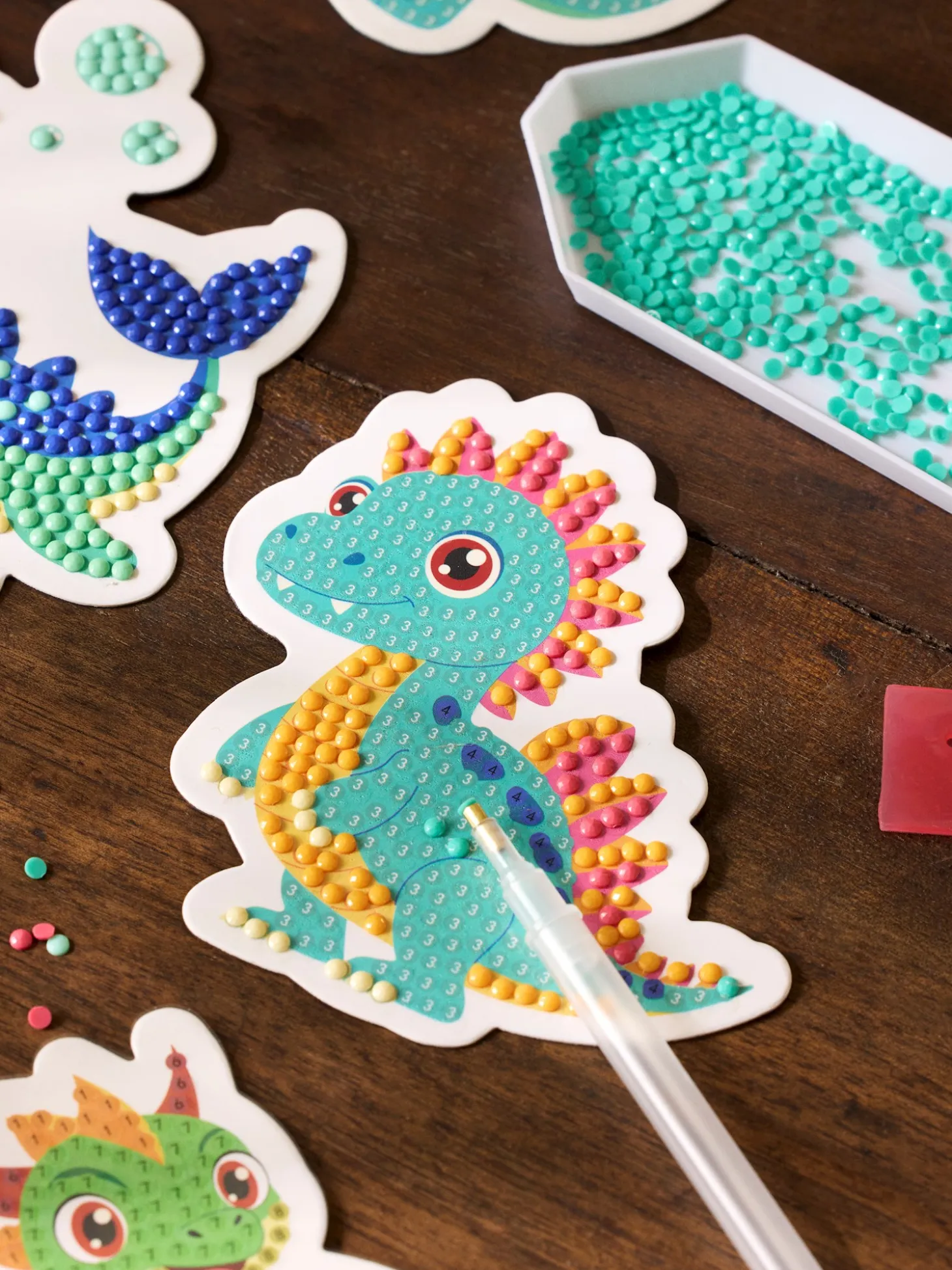 Diamond painting dinosaurmagneter