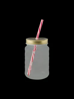 Glas med sugerør