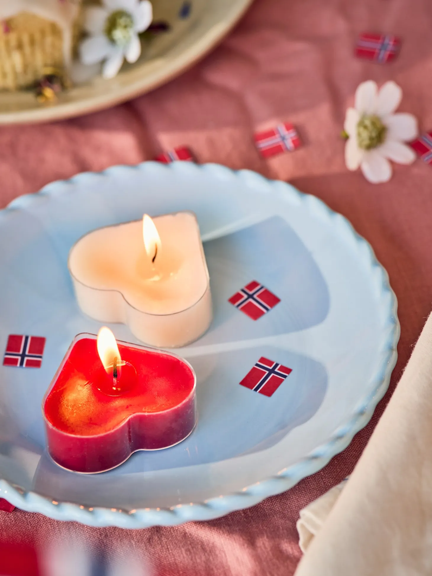 Hjerteformede fyrfadslys