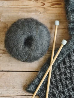 Mohairgarn med nylon