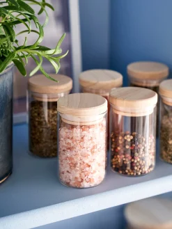 Opbevaringsglas med låg 4-pak