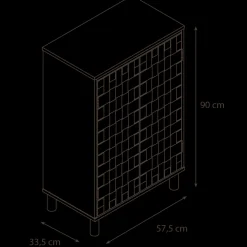 Skab med flettet design