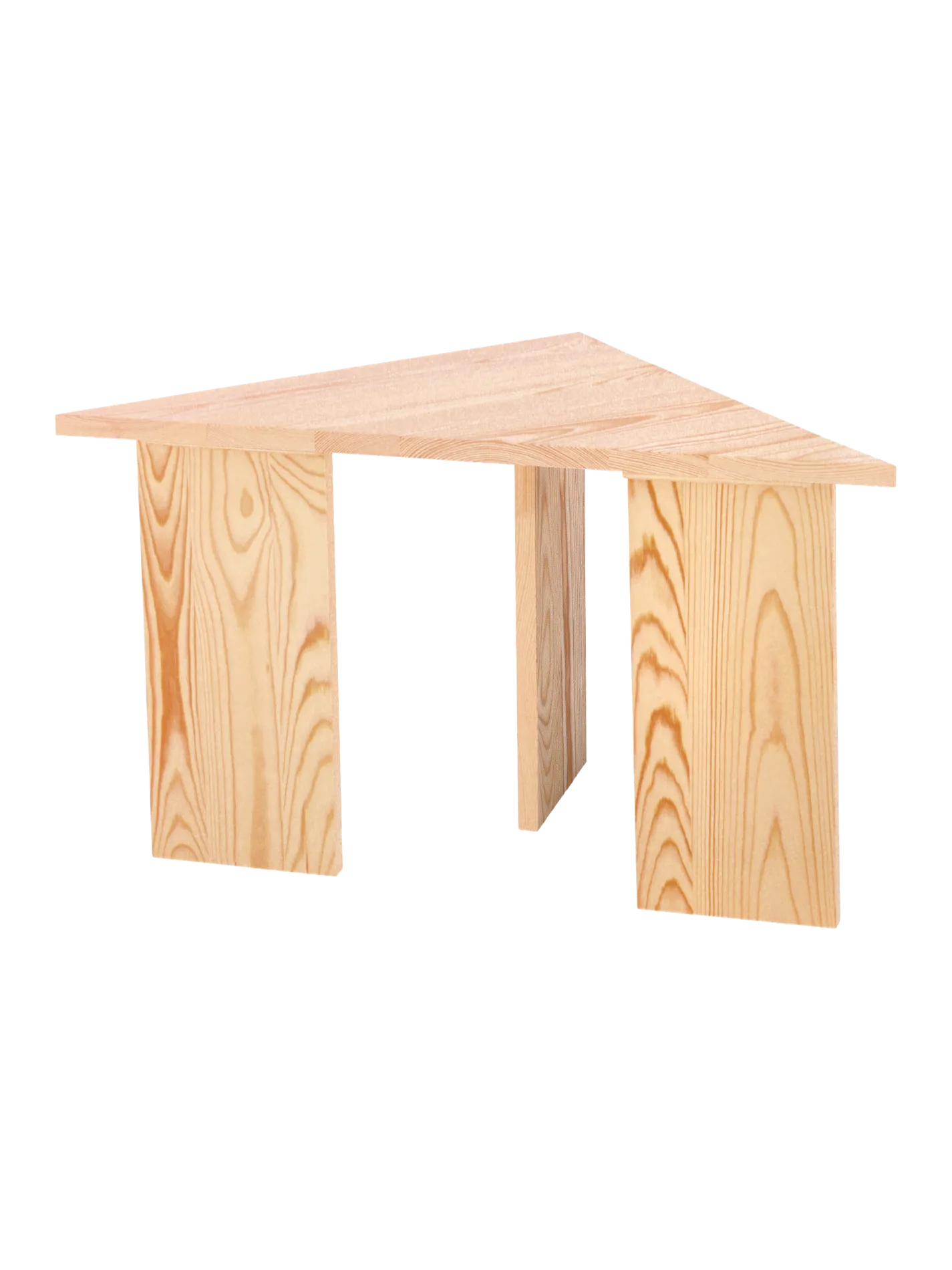 Trekantet sidebord i fyrretræ