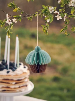 Vaffelmønstret cupcake-dekoration